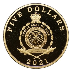 Niue, 5 dolarów 2021