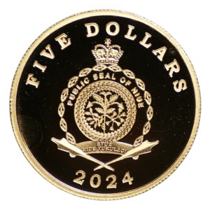Niue, 5 dolarów 2024, egzemplarz 0107/2024