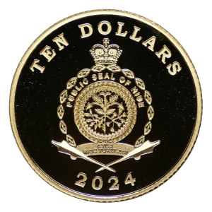 Niue, 10 dolarów 2024, egzemplarz 037/700
