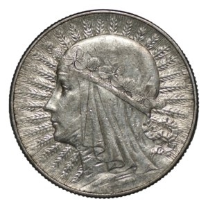 II RP, 5 złotych 1933 Głowa kobiety