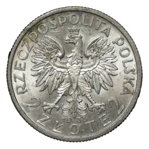II RP, 2 złote 1933 Głowa kobiety