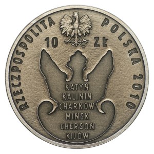 10 zlotych, 2010, 70th Anniversary of the Katyn Massacre