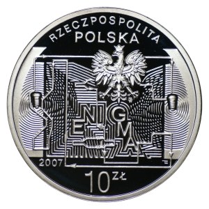 10 złotych 2007, 75. rocznica złamania szyfru Enigmy