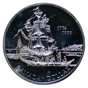 Kanda, 1 dolar 1999, 225 rocznica Odkrycia Wysp Królowej Charlotty