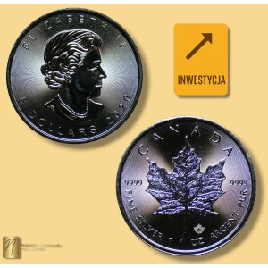 Canada, $5, 2020, Maple Leaf, 1 ounce of pure silver