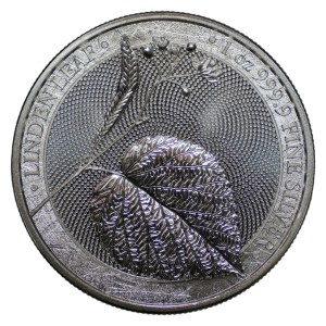 5 marek 2022, Liść Lipy, 1 oz, Germania Mint