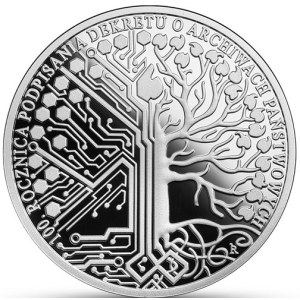 10 złotych 2019, 100. rocznica podpisania Dekretu o archiwach państwowych