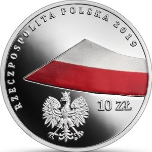 10 złotych 2019, 100-lecie polskiej flagi państwowej