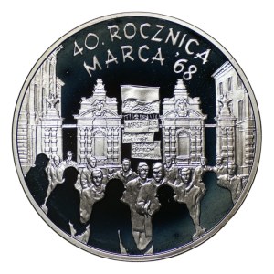 10 złotych 2008, 40. Rocznica Marca '68
