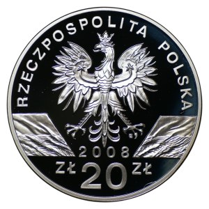 20 zlotych, 2008, Peregrine Falcon