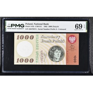 1.000 Złoty 1965, Serie S, PMG 69 EPQ, Note 2- (maximal)