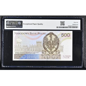500 zlotých 2017, série AL 1765671, PMG 66 EPQ, RADAR
