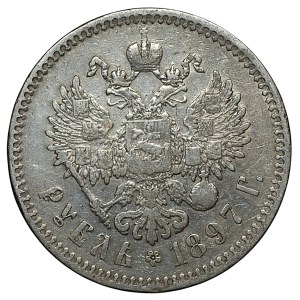 Rosja, 1 rubel 1897 (**) Bruksela