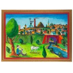 Paweł Wróbel (1913, Katowice-Szopienice–1984), A Mining Town, 1981
