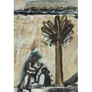 Mariusz Woszczyński (geb. 1965), „Friseur unter den Palmen“, 1996