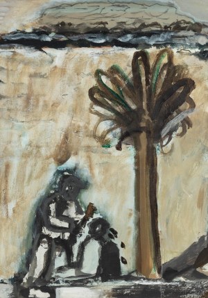 Mariusz Woszczyński (ur. 1965), Friseur unter den Palmen, 1996