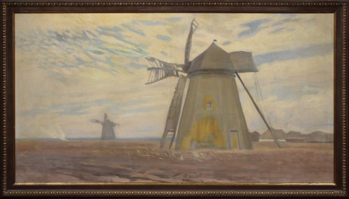 Stanisław CZAJKOWSKI (1878-1954), Wiatraki [Kurpie], 1939