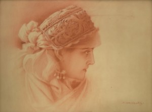 Piotr STACHIEWICZ (1858-1938), Piękna pani, ok. 1920