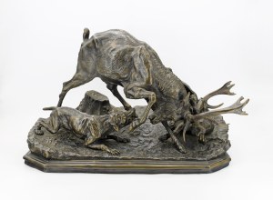 Pierre Jules MENE (1810-1879), Polowanie na jelenia