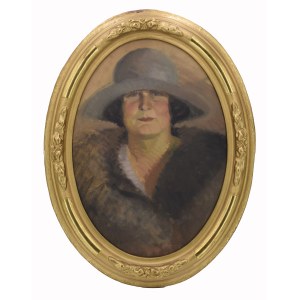 Unknown artist, 20th century, Portrait of a Woman in a Hat