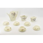 ĆMIELÓW - TABLEWARE PORCELAIN FACTORY, “Kaprys” coffee set, with floral decoration