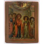 Icon - The Apparition of the Mother of God to Saint Sergius of Radonezh