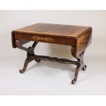 A Biedermeier-style table with 6 matching chairs