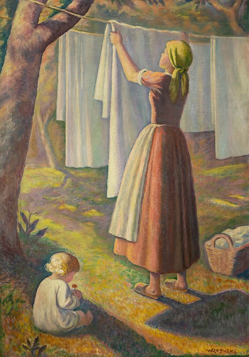 Władysław Roguski (1890-1940), Wieszanie prania, lata 30. XX w.