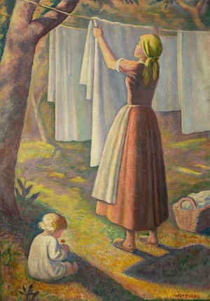 Władysław Roguski (1890-1940), Wieszanie prania, lata 30. XX w.