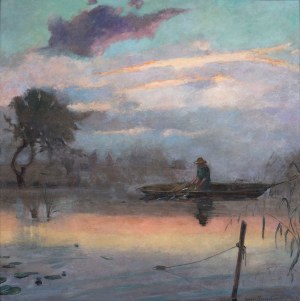 Henryk Szczygliński (1881-1944), Połów o wschodzie, 1943