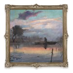 Henryk Szczygliński (1881–1944), Fishing at Dawn, 1943