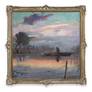 Henryk Szczygliński (1881-1944), Połów o wschodzie, 1943