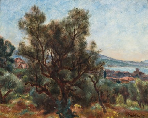 Józef Pankiewicz (1866-1940), Pejzaż z Sanary, 1929