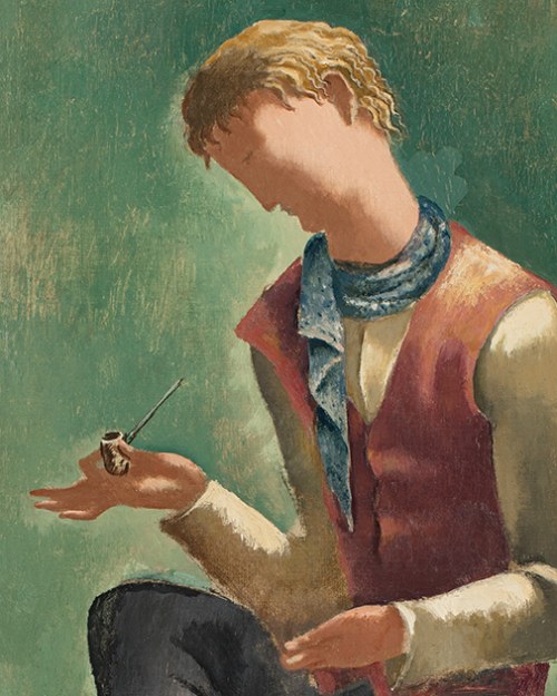 Eugeniusz Zak (1884-1926), Młodzieniec z fajką , 1924