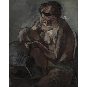 Leopold Gottlieb (1879–1934), Woman with a Pitcher, 1934 (Nude Study)