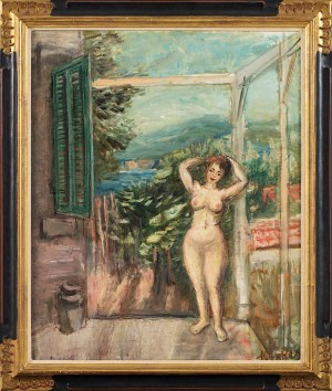 Zygmunt Menkes (1896-1986), Akt na tarasie, przed 1939