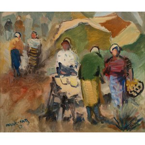 Emmanuel Katz (1894–1962) (Mané-Katz), Women at a Market Stall, 1957