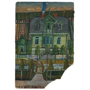 Nikifor Krynicki (1895–1968), Villa by the Stream, 1940s