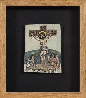 Nikifor Krynicki (1895-1968), Ukrzyżowanie Chrystusa, po 1960