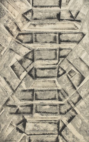 Halina Wrzeszczyńska (1929-2018), Kryształ tlenku miedzi z cyklu Struktury krystaliczne, 1965