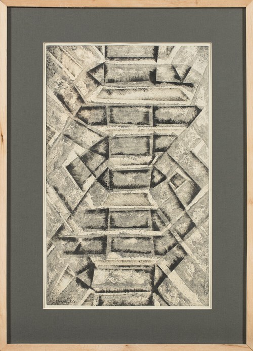 Halina Wrzeszczyńska (1929-2018), Kryształ tlenku miedzi z cyklu Struktury krystaliczne, 1965