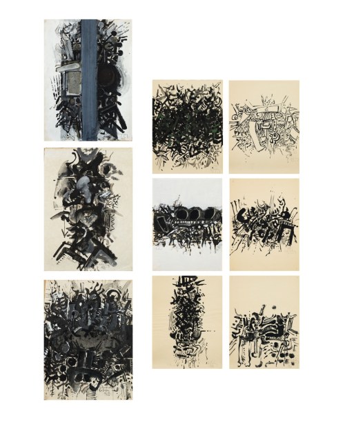 Aleksander Kobzdej (1920-1972), Le Rocher, 1968 (zestaw 9 prac)