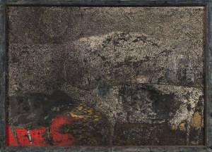 Henryk Musiałowicz (1914-2015), Krajobraz nadbużański z cyklu Krajobraz animalistyczny, 1962/1964
