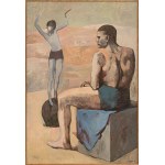 Wojciech Fangor (1922-2015), Kopia obrazu Pabla Picassa Acrobate à la Boule [Akrobatka na kuli], 1954