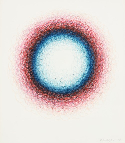 Wojciech Fangor (1922-2015), Koło niebiesko-czerwone, 1973