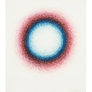 Wojciech Fangor (1922-2015), Koło niebiesko-czerwone, 1973