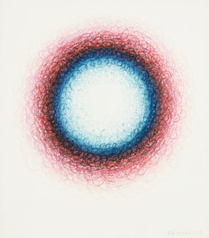 Wojciech Fangor (1922-2015), Koło niebiesko-czerwone, 1973