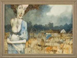 Jerzy Duda-Gracz (1941-2004), Obraz 1754. Wieś Kamion - Nostalgia, 1994