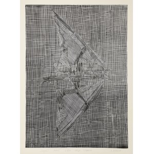 Roman OPAŁKA (1931-2011) - kompozycja, rycinę wykonał: Henryk OPAŁKA (1929-2018), Żagiel I