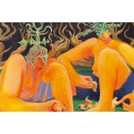 Julia Woronowicz (b. 1997), Shaman Women Peeling Mandarins from the series Slavic Myths, 2022